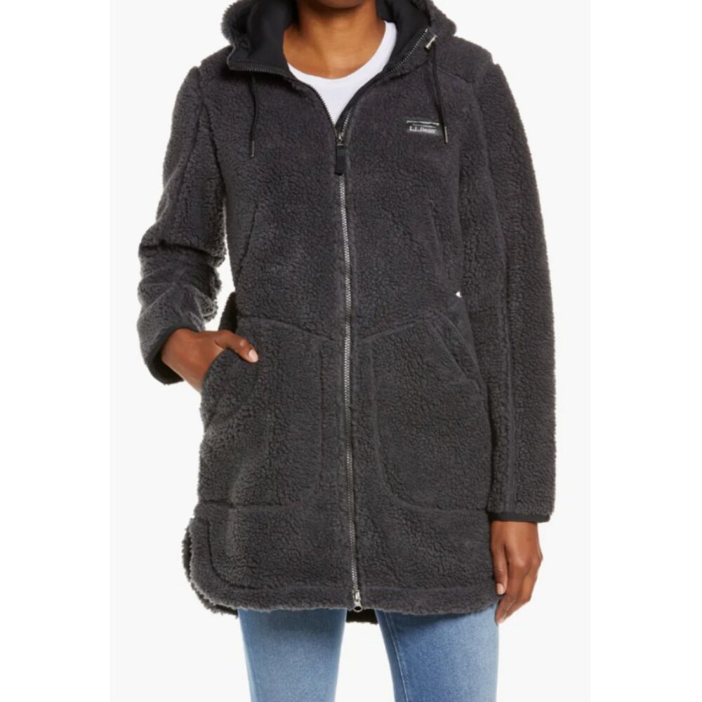 NEW L.L.Bean Mountain Windproof High Pile Fleece Coat Size M#2086 - Picture 1 of 10